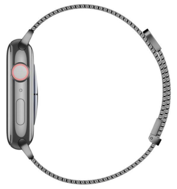 Řemínek na Apple Watch 44mm / 45mm / 46mm / 49mm - DuxDucis, Milanese Pro Black