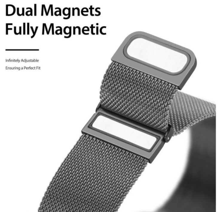 Řemínek pro Apple Watch 44mm / 45mm / 46mm / 49mm - DuxDucis, Milanese Gungrey
