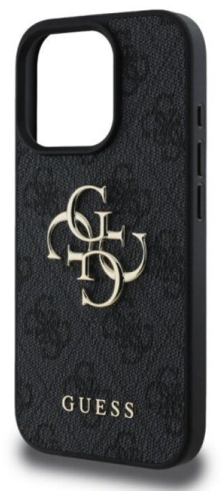 Ochranný kryt na iPhone 16 Pro MAX - Guess, 4G Metal Logo Gray