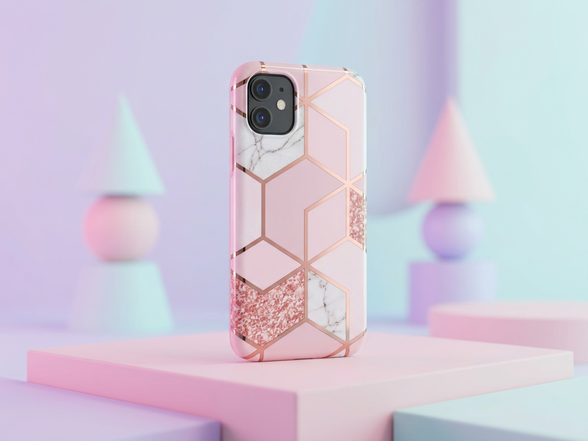 Ochranný kryt pro iPhone 11 - Geometric Pink