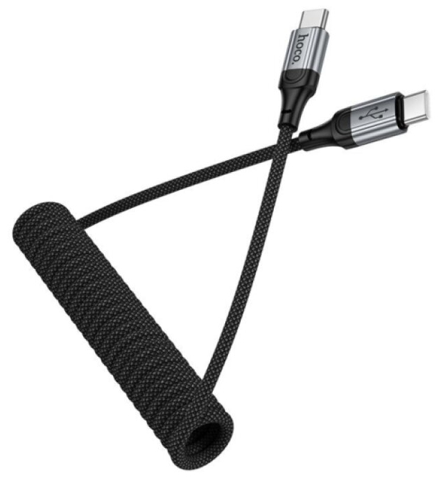 Pružinový kabel USB-C to USB-C - Hoco, X121 Nuevo 60W