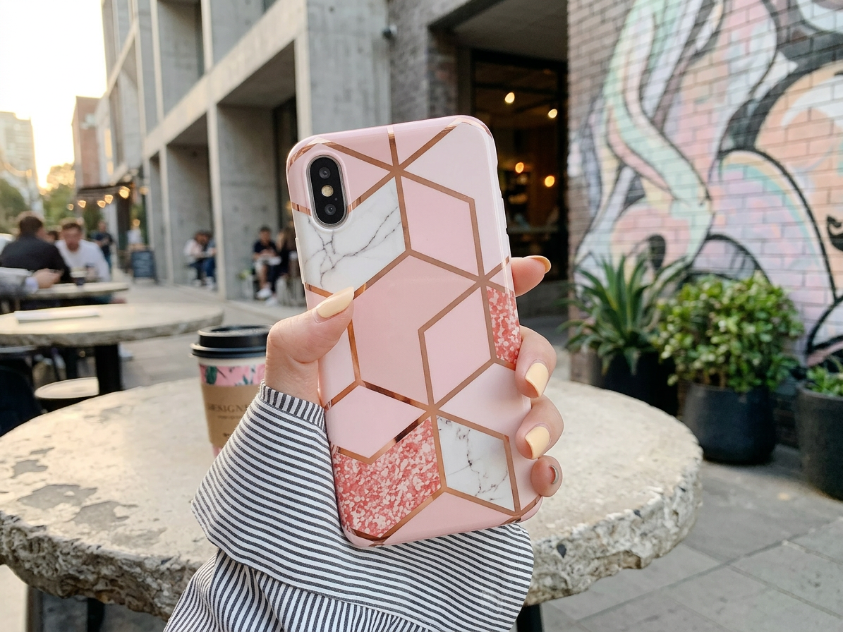 Ochranný kryt pro iPhone XR - Geometric Pink