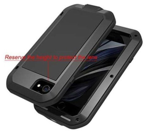 Ochranný kryt pro iPhone 7 / 8 / SE (2020/2022) - LOVE MEI, Powerful Black