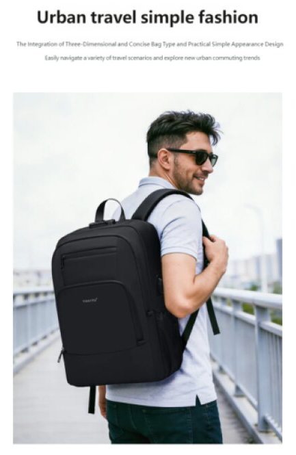 Městský batoh 15.6'' - Tigernu, T-B91139A Black