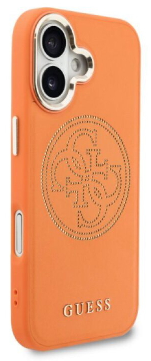 Ochranný kryt na iPhone 17 - Guess, 4G Perforated Logo MagSafe Orange