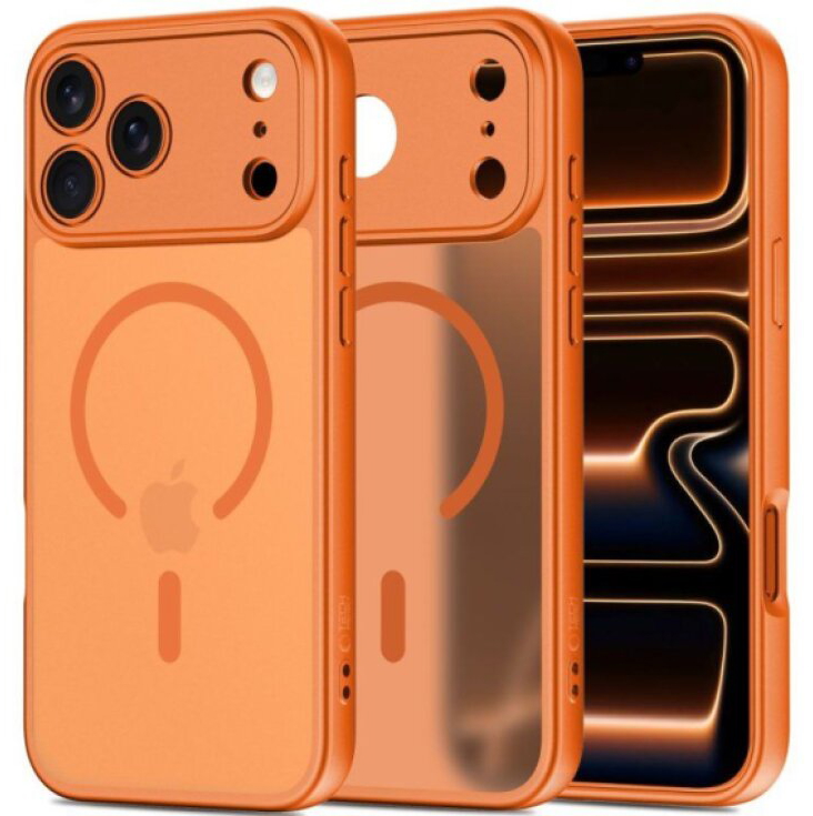 Ochranný kryt na iPhone 17 Pro - Tech-Protect, Basicmag MagSafe Cosmic Orange