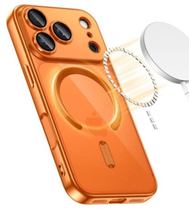 Ochranný kryt na iPhone 17 Pro - Tech-Protect, Magflex MagSafe Shiny Orange