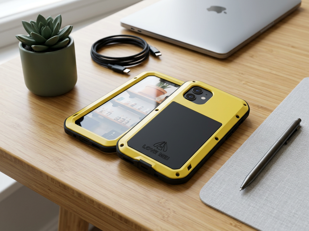 Ochranný kryt pro iPhone 12 - LOVE MEI, Powerful Yellow