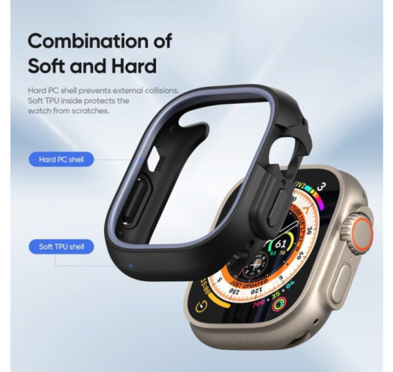 Ochranný kryt na Apple Watch 49mm - DuxDucis, Bamo Black/Gray