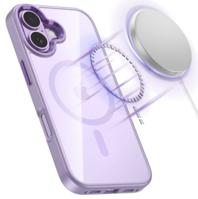 Ochranný kryt na iPhone 17 - Tech-Protect, Magmat MagSafe Lavender/Clear
