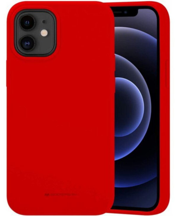 Ochranný kryt pro iPhone 12 mini - Mercury, Silicone Red