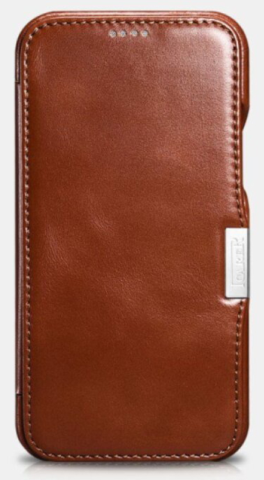 Knížkové pouzdro pro iPhone 12 Pro MAX - iCarer, Vintage Brown