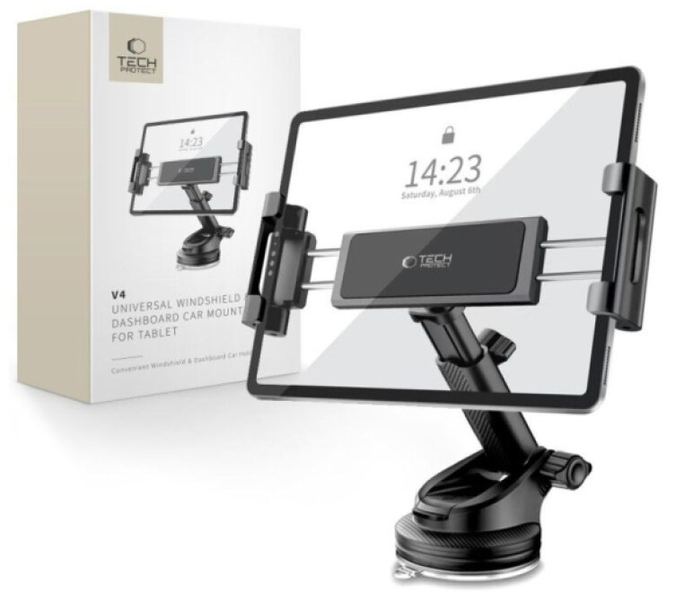 Držák tabletu do auta s přísavkou - Tech-Protect, V4 Windshield & Dashboard