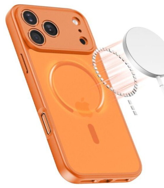 Ochranný kryt na iPhone 17 Pro - Tech-Protect, Basicmag MagSafe Cosmic Orange