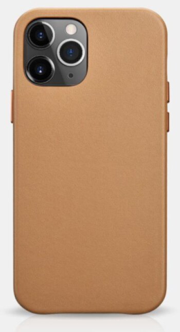 Kožený kryt na iPhone 12 Pro MAX - iCarer, Original Brown