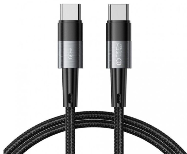 Kabel USB-C to USB-C - Tech-Protect, Ultraboost PD60W/3A Black 100cm