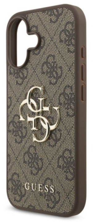 Ochranný kryt na iPhone 17 - Guess, 4G Metal Logo Brown