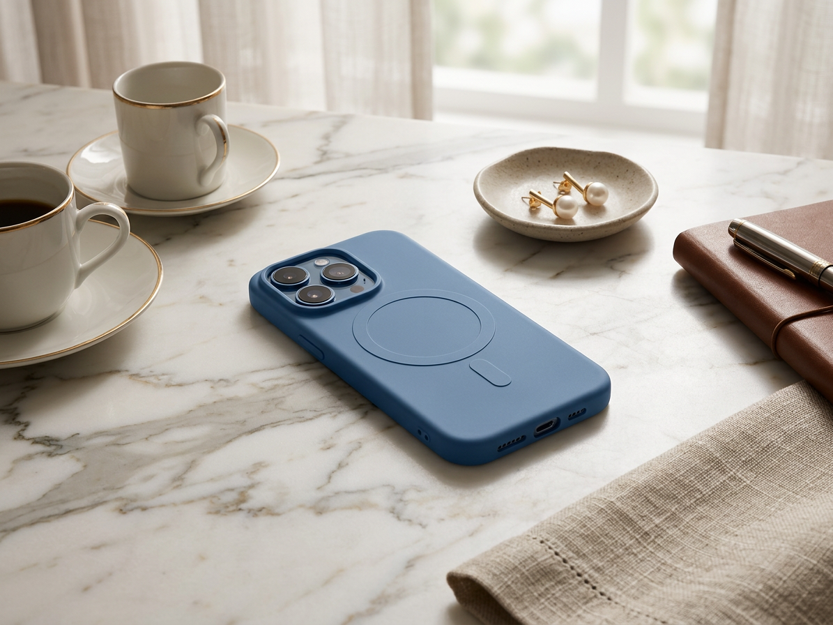 Ochranný kryt na iPhone 13 - Mercury, SemiSilicon MagSafe Blue