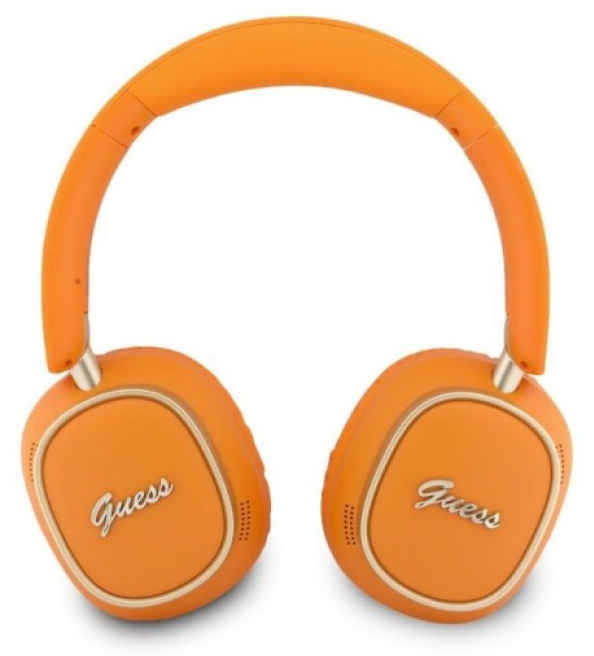 Bezdrátová náhlavní sluchátka - Guess, Script Metal Logo ENC Orange