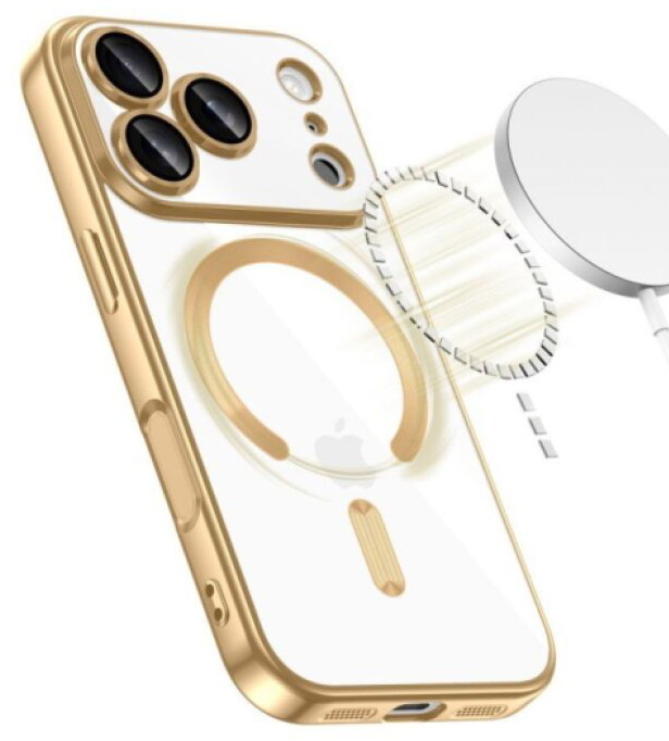 Ochranný kryt na iPhone 17 Pro - Tech-Protect, Magflex MagSafe Shiny Gold