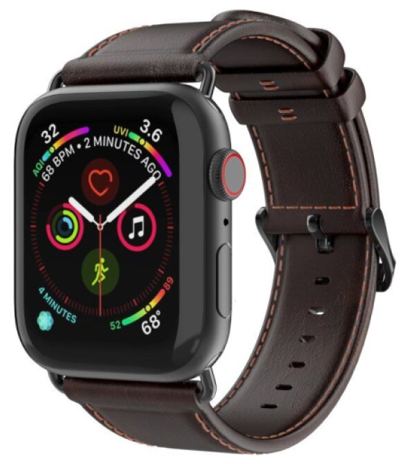 Kožený pásek / řemínek pro Apple Watch 38mm / 40mm / 41mm / 42mm - DuxDucis, Business Coffee