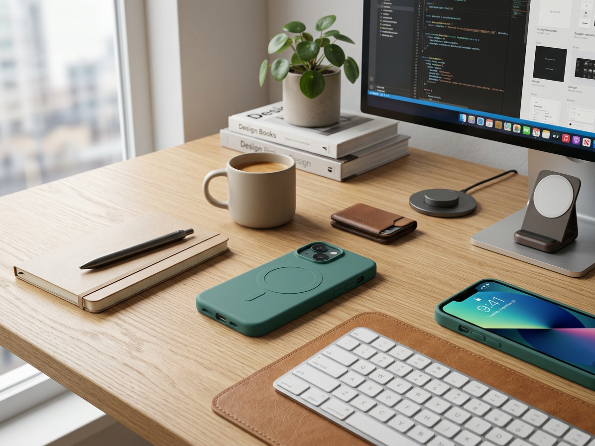 Ochranný kryt na iPhone 13 mini - Mercury, SemiSilicon MagSafe Green