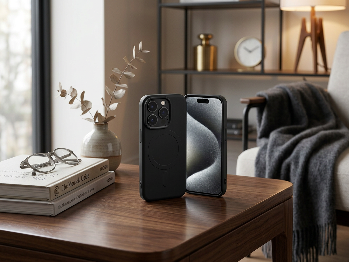 Ochranný kryt na iPhone 13 Pro - Mercury, SemiSilicon MagSafe Black
