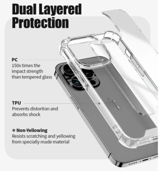 Ochranný kryt pro iPhone 14 Pro - Mercury, SuperProtect Transparent
