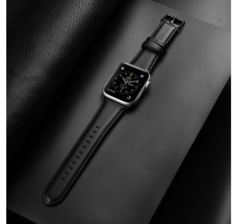 Kožený pásek / řemínek pro Apple Watch 44mm / 45mm / 46mm / 49mm - DuxDucis, Business Black