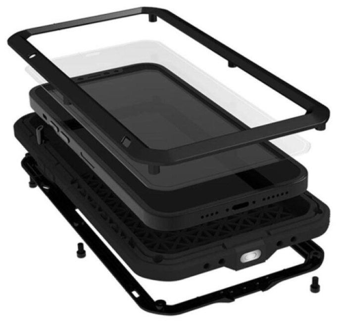 Ochranný kryt pro iPhone 13 mini - LOVE MEI, Powerful Black