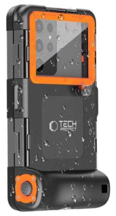 Univerzální voděodolné pouzdro - Tech-Protect, IPX8 Diving Waterproof Case Orange