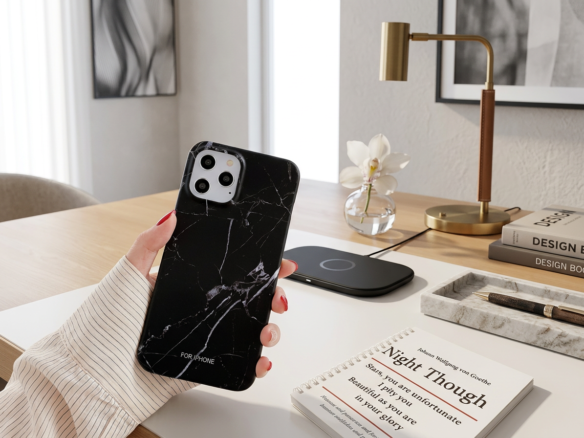 Ochranný kryt na iPhone 16 Pro - Marble Black