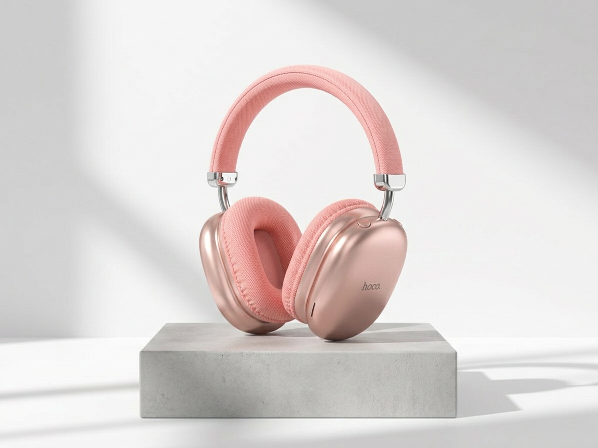 Bezdrátová náhlavní sluchátka - Hoco, W35 Max Pink