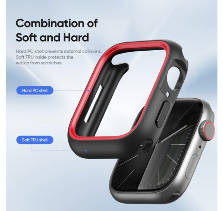 Ochranný kryt na Apple Watch 41mm - DuxDucis, Bamo Black/Red