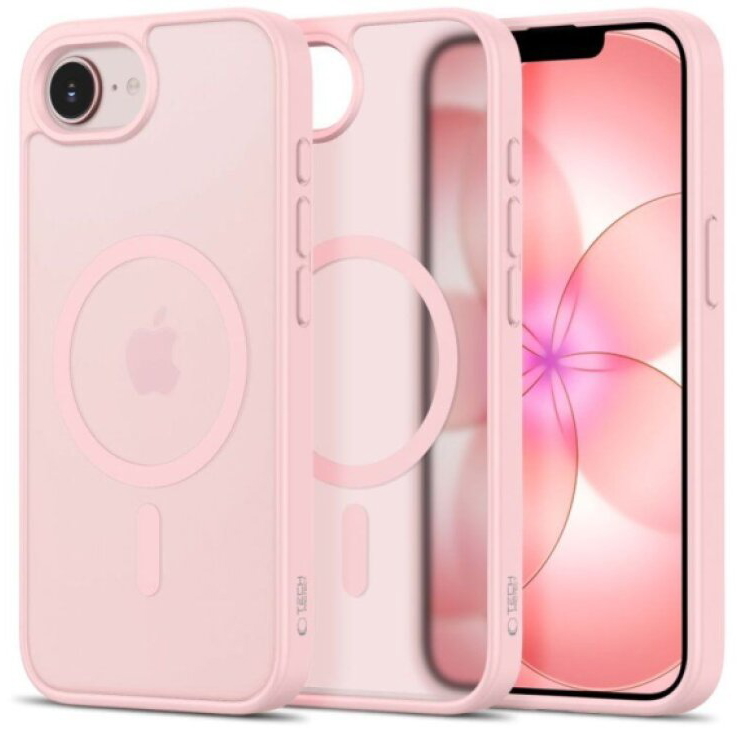 Ochranný kryt na iPhone 17e / 16e - Tech-Protect, Basicmag MagSafe Matte Pink