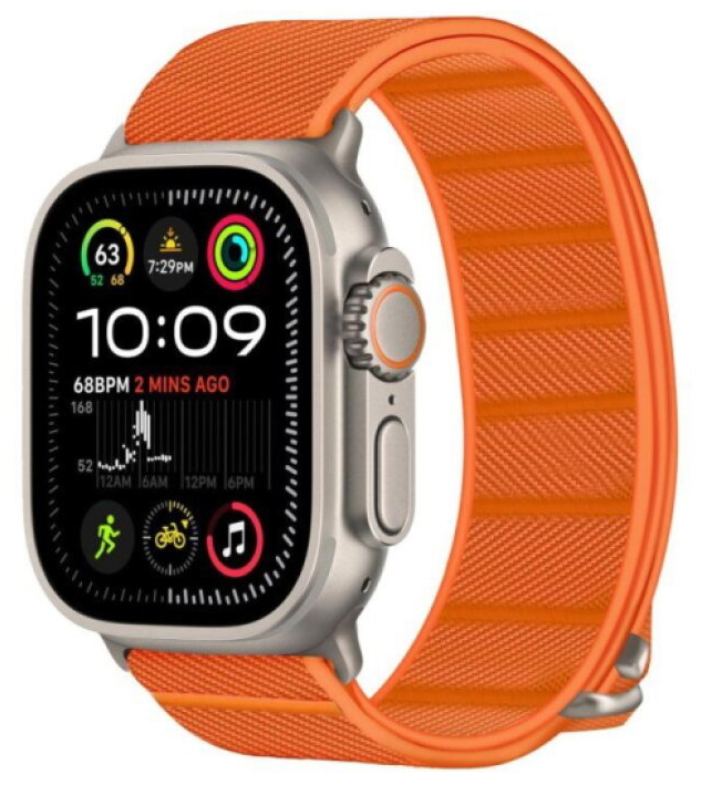 Řemínek na Apple Watch 44mm / 45mm / 46mm / 49mm - Tech-Protect, Nylon Slip Orange