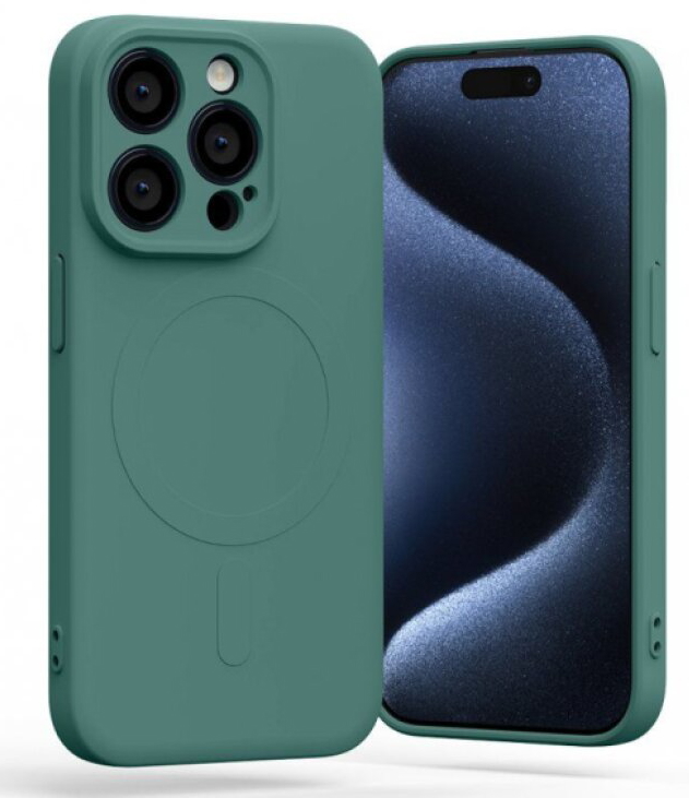 Ochranný kryt na iPhone 13 Pro - Mercury, SemiSilicon MagSafe Green
