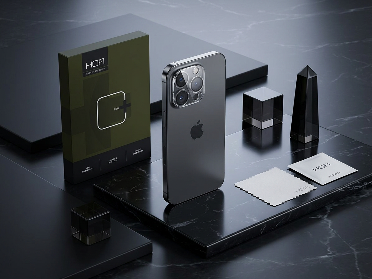 Ochranné sklo na zadní kameru iPhone 15 Pro / iPhone 15 Pro MAX - Hofi, Cam Pro+ Black