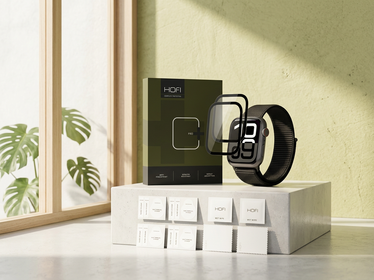 Hybridní ochranné sklo pro Apple Watch 46mm - Hofi, Hybrid Glass (2ks)