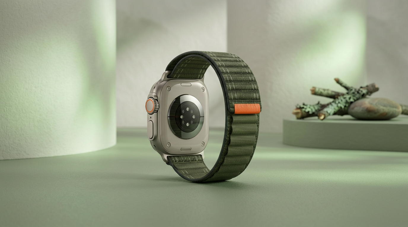 Řemínek pro Apple Watch 38mm / 40mm / 41mm / 42mm - Hoco, WA42 Fabric Army Green