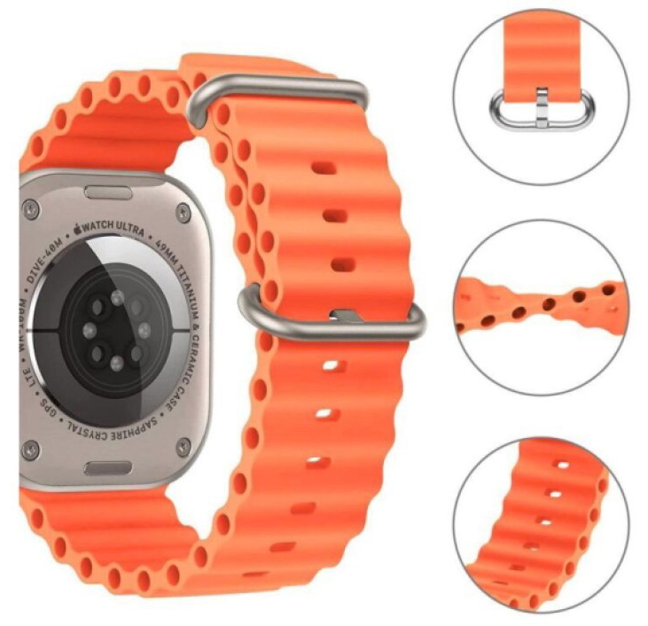 Řemínek pro Apple Watch 44mm / 45mm / 46mm / 49mm - Tech-Protect, Iconband Pro Orange