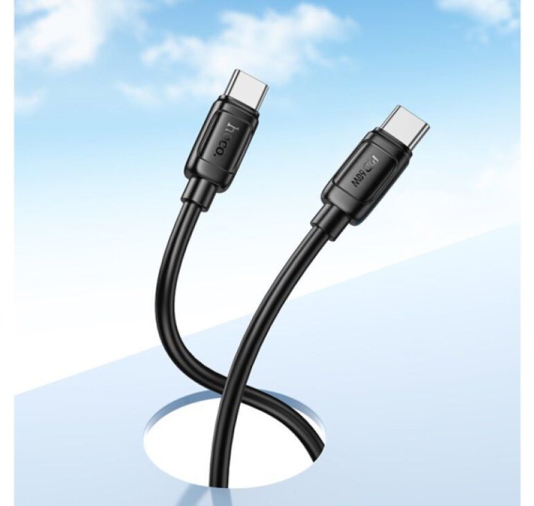 Kabel USB-C na USB-C - Hoco, X115 Surpass 60W Black