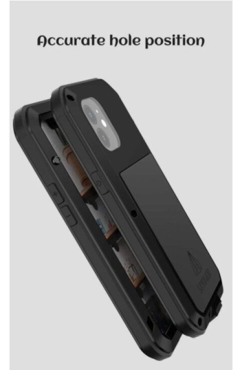 Ochranný kryt pro iPhone 12 - LOVE MEI, Powerful Black