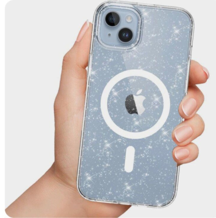 Ochranný kryt na iPhone 15 - Tech-Protect, FlexAir Hybrid MagSafe Glitter