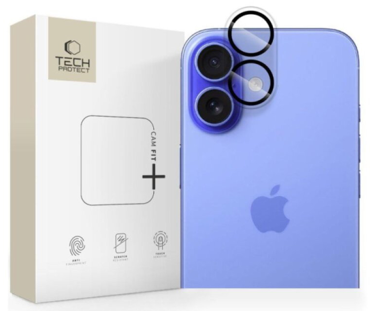 Ochrana na zadní kameru iPhone 17 - Tech-Protect, Cam Fit+ Clear
