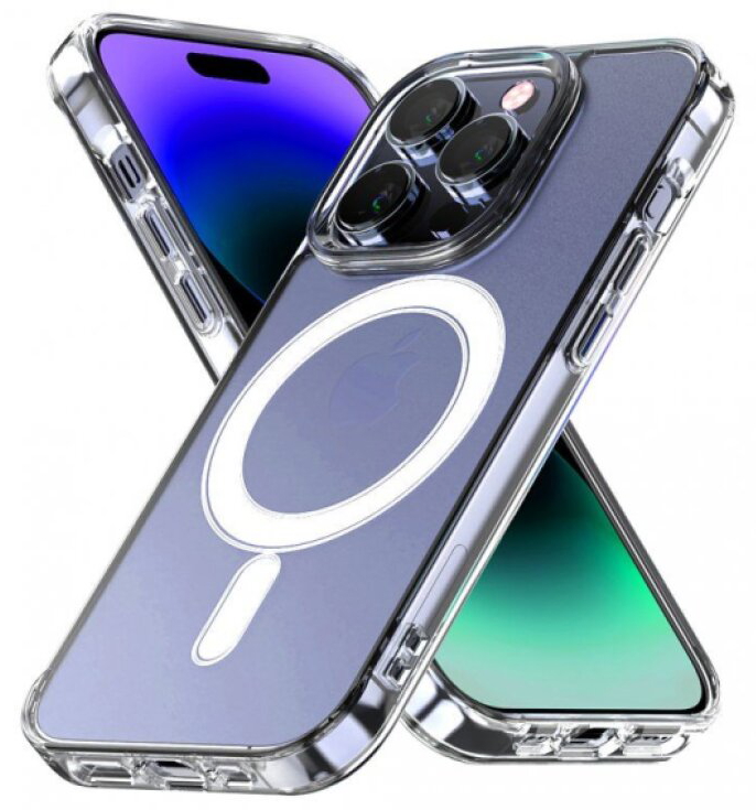 Ochranný kryt na iPhone 14 - Mercury, JelHard MagSafe Transparent