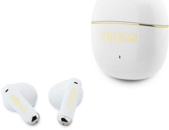 Bezdrátová sluchátka - Guess, Gold Line Glossy White