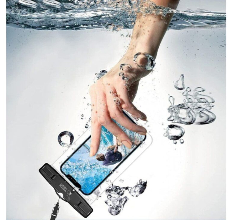 Plážové voděodolné pouzdro na mobil - Tech-Protect, UWC7 Universal Orange