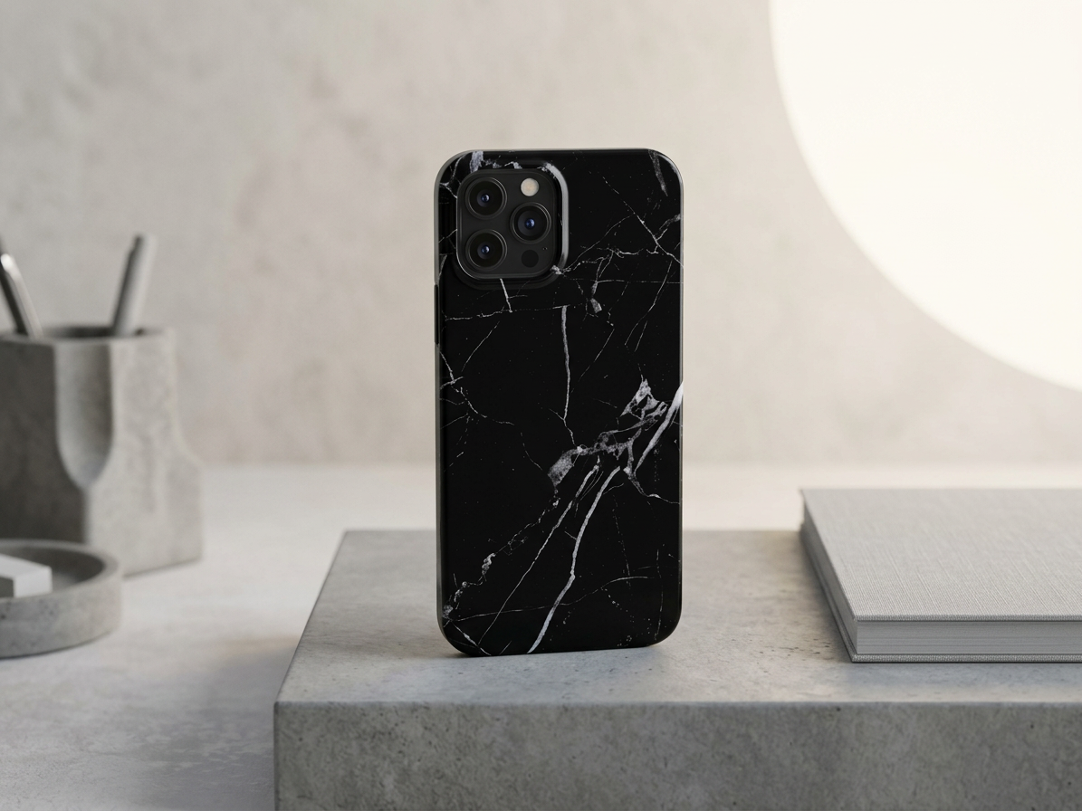 Ochranný kryt na iPhone 15 Pro - Marble Black