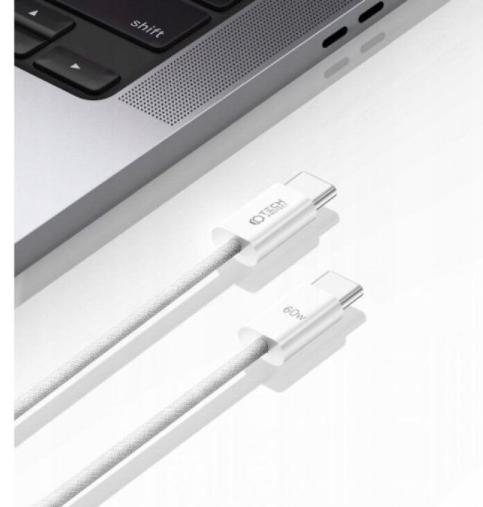Kabel USB-C to USB-C - Tech-Protect, Ultraboost PD60W/3A White 100cm